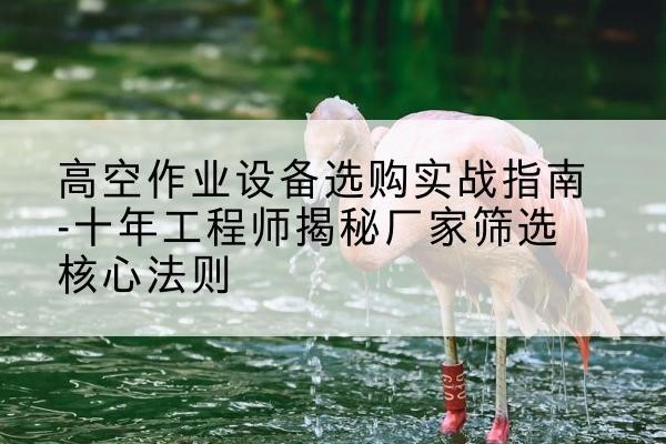 龙凤剪叉式升降机厂家-高空作业设备选购实战指南-十年工程师揭秘厂家筛选核心法则