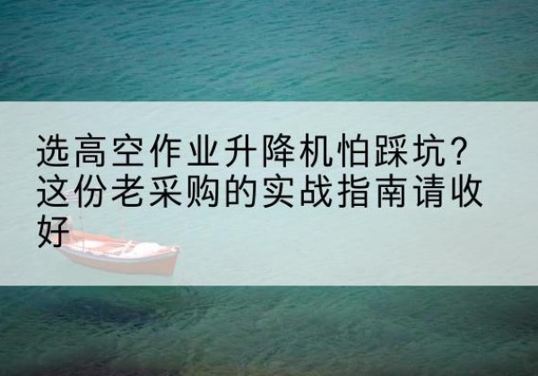 龙凤高空作业升降机厂家推荐-选高空作业升降机怕踩坑？这份老采购的实战指南请收好