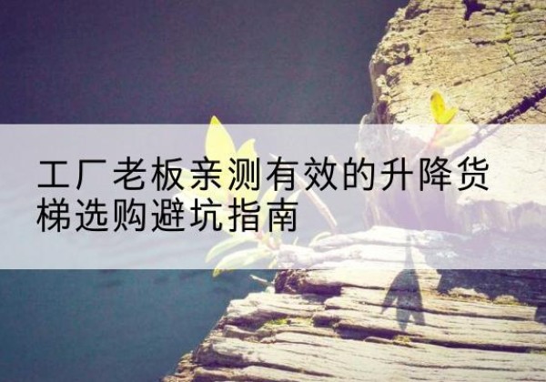龙凤升降货梯怎么选-工厂老板亲测有效的升降货梯选购避坑指南
